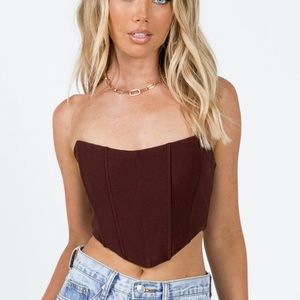 Brown Princess Polly Corset Top